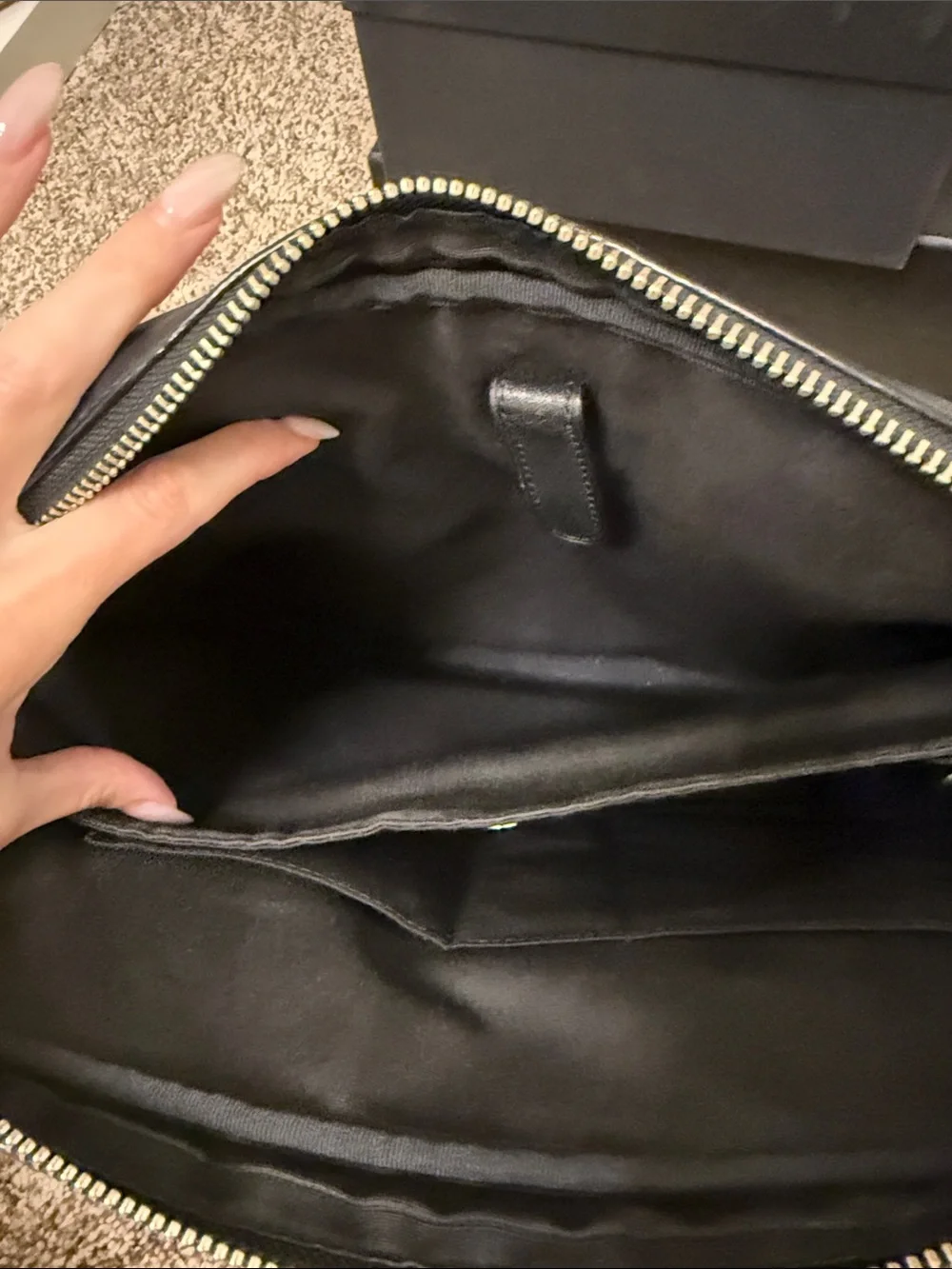 Coach Men's Charcoal/Black Signature Brief with Shoulder Strap
